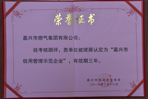 嘉燃集團(tuán)續(xù)展獲得嘉興市信用管理示范企業(yè)榮譽(yù)稱(chēng)號(hào).JPG 嘉燃集團(tuán)續(xù)展獲得嘉興市信用管理示范企業(yè)榮譽(yù)稱(chēng)號(hào).JPG